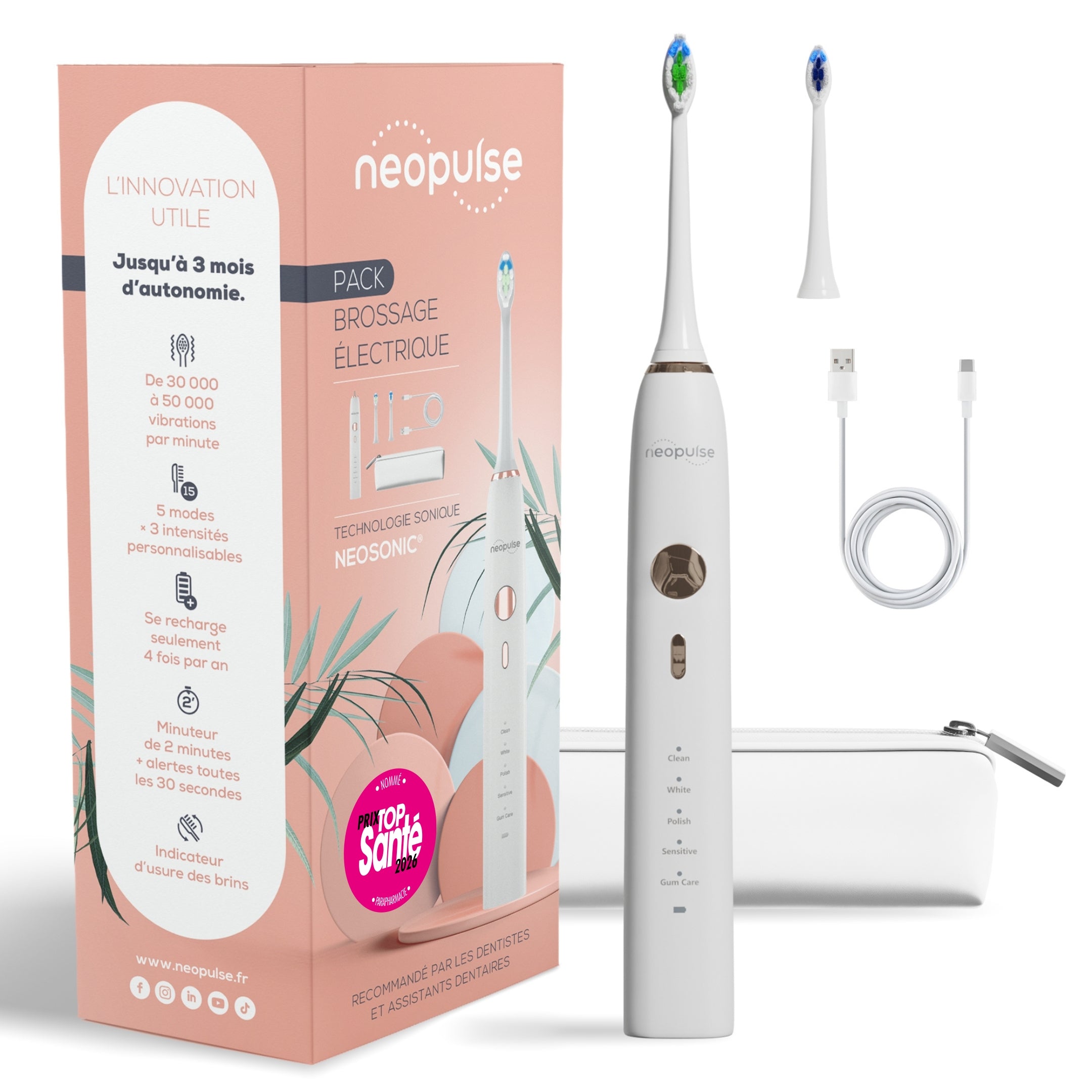 Brosse à dents électrique sonique NEOSONIC