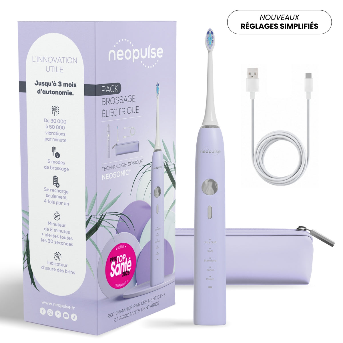Brosse à dents électrique sonique NEOSONIC