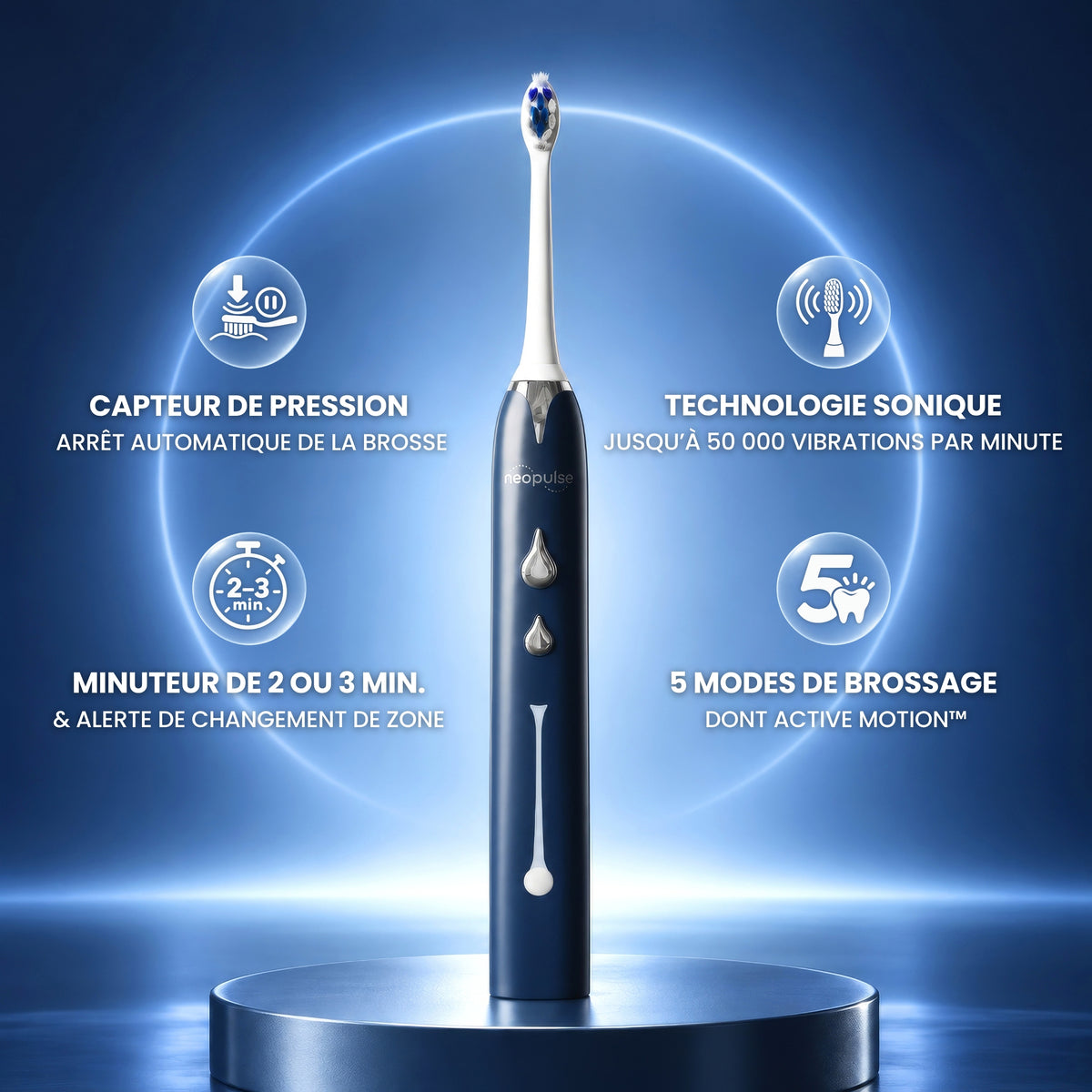Brosse à dents électrique sonique NEOSONIC PRO