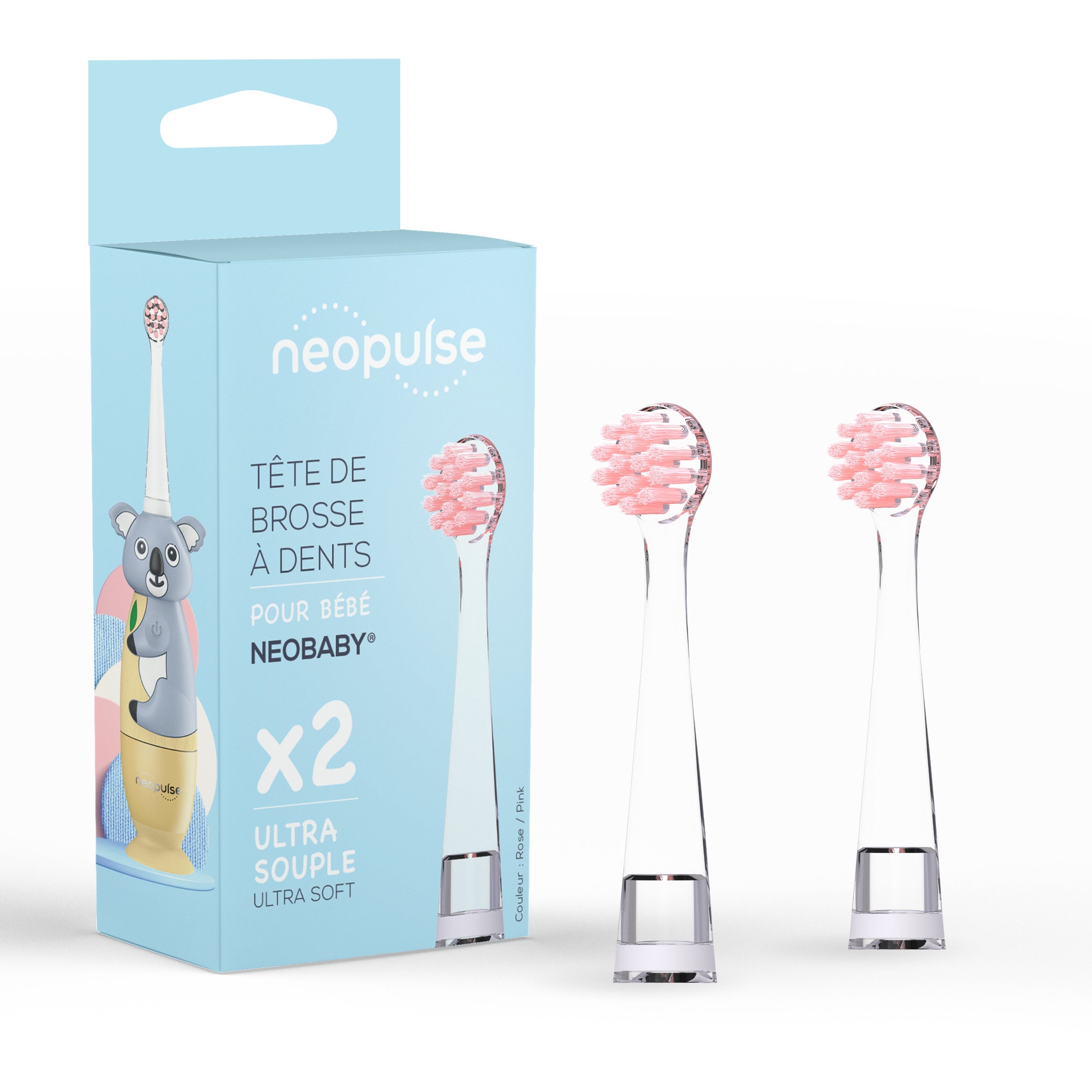 Pack de têtes de brosse à dents bébé