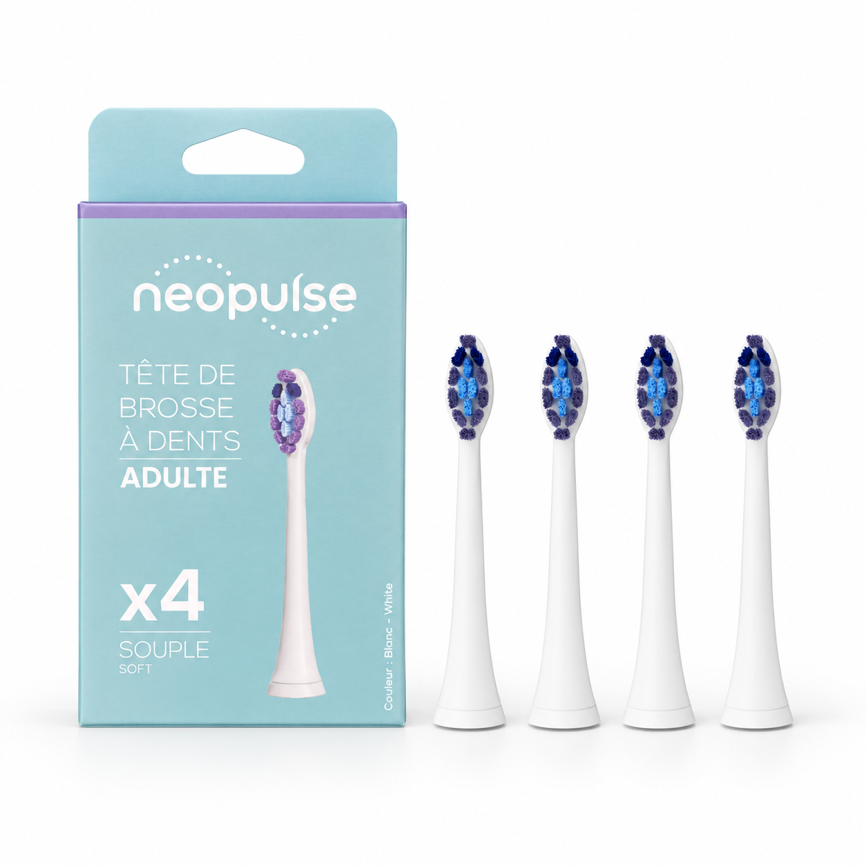 Pack de têtes de brosse à dents adulte