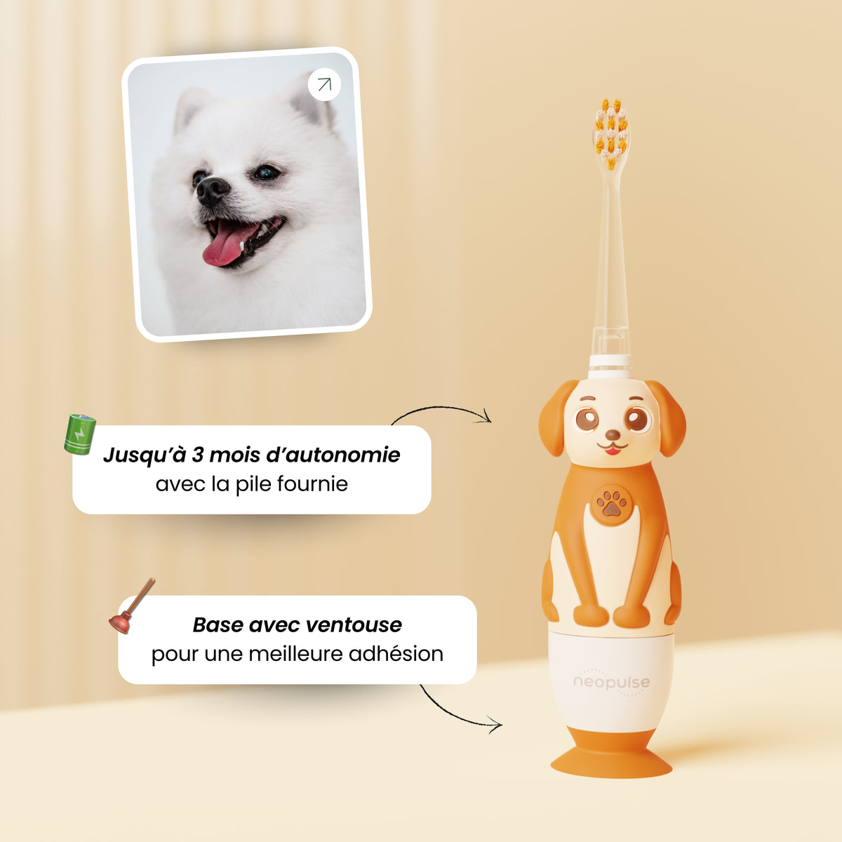 Brosse à dents pour chien NEODOG