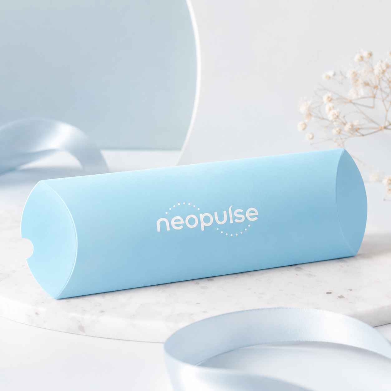 Emballage cadeau NEOPULSE en forme de berlingot, idéal pour les brosses à dents NEOBABY, NEOKIDS et NEOSONIC. 