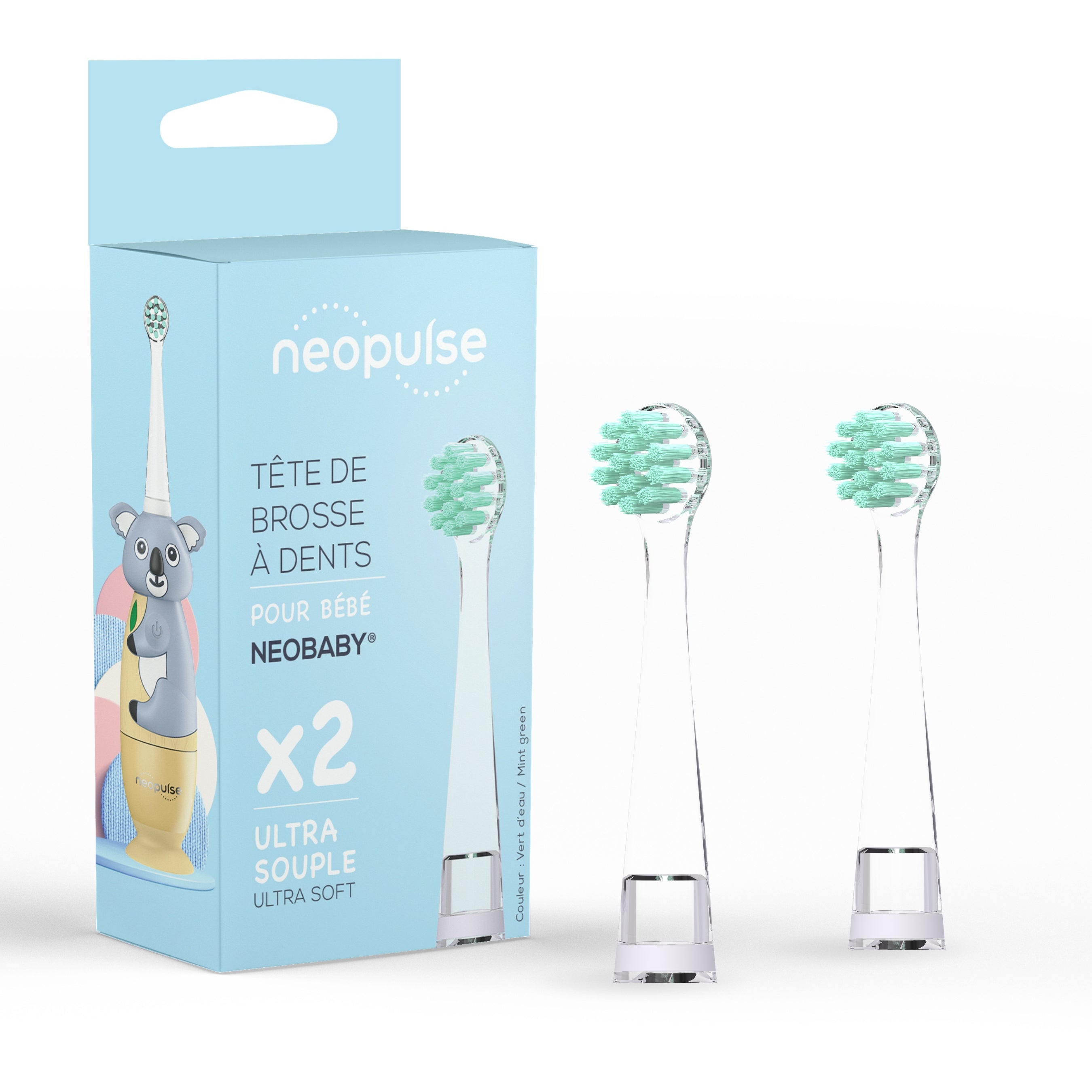 Pack de têtes de brosse à dents bébé