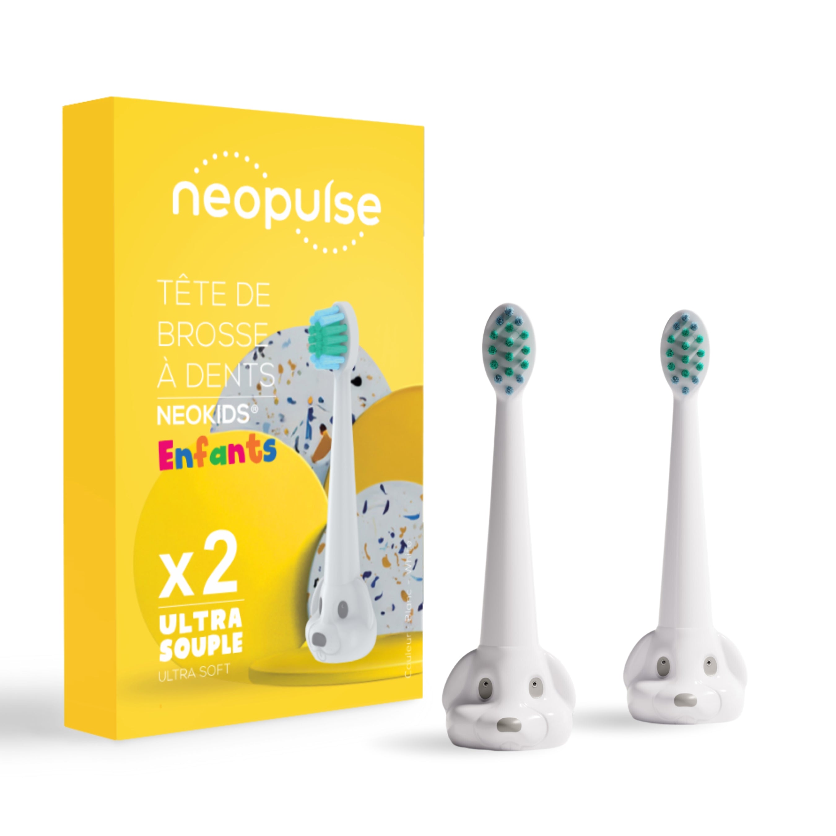 Pack de têtes de brosse à dents enfant