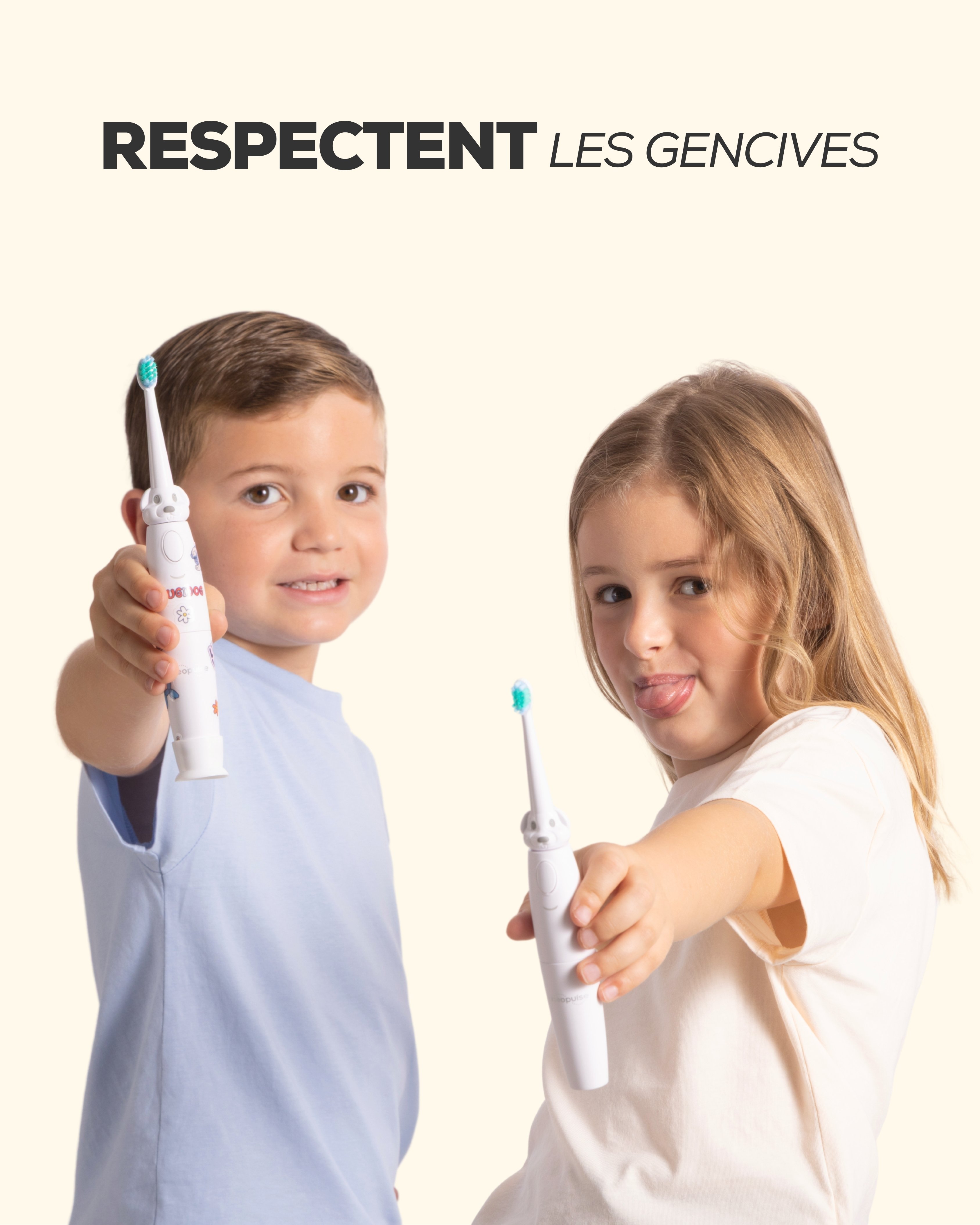 Les têtes de brosse à dents électrique de la marque NEOPULSE respectent les gencives sensibles.