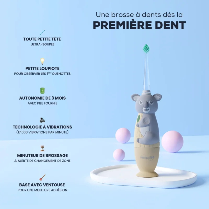 Fonctionnalités de la brosse à dents NEOBABY de la marque NEOPULSE